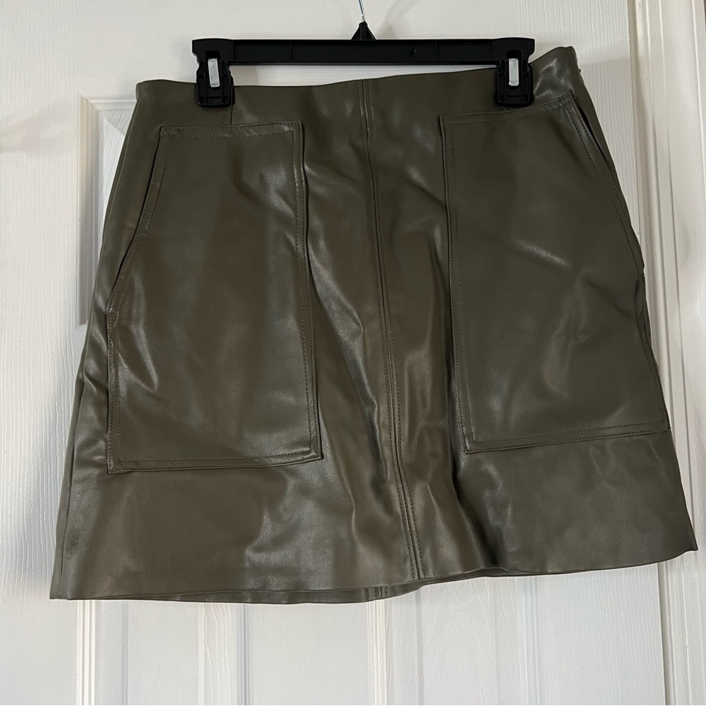 Faux Leather Mini Skirt